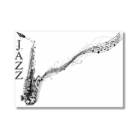 Sax With Notes Canvas Print