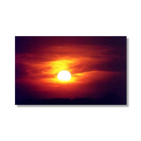 Sunset On The Lake Canvas Print